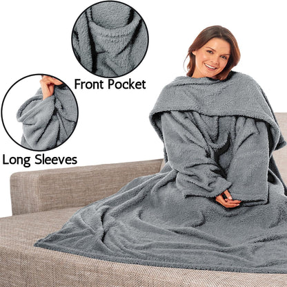 OLIVIA ROCCO Throw Wearable TV Blankets, Ultra Soft Cosy Fleece Throws With Sleeves And Pocket Wholesale Manchester UK