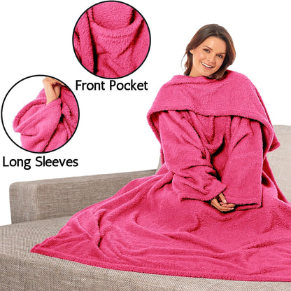 OLIVIA ROCCO Throw Wearable TV Blankets, Ultra Soft Cosy Fleece Throws With Sleeves And Pocket Wholesale Manchester UK