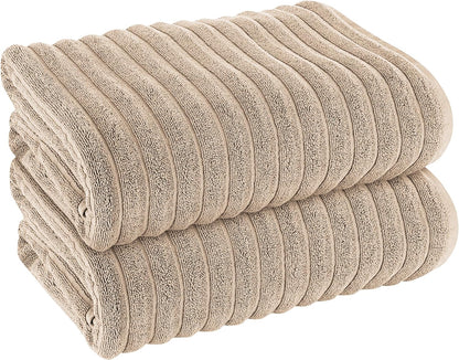 OLIVIA ROCCO Towel 2 PK JUMBO BATH SHEET / MINK Ribbed Towels Sets Range Hydro Cotton Bath linens Towel Wholesale Manchester UK