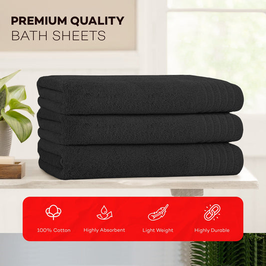 OLIVIA ROCCO Towel 3 Pack Monaco Large Bath Sheets 100 Percent Cotton 500GSM Wholesale Manchester UK