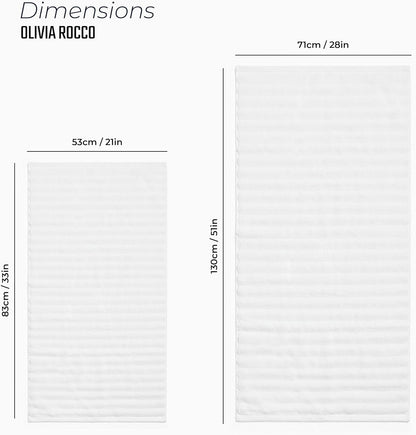 OLIVIA ROCCO Towel Ribbed Towels Sets Range Hydro Cotton Bath linens Towel Wholesale Manchester UK