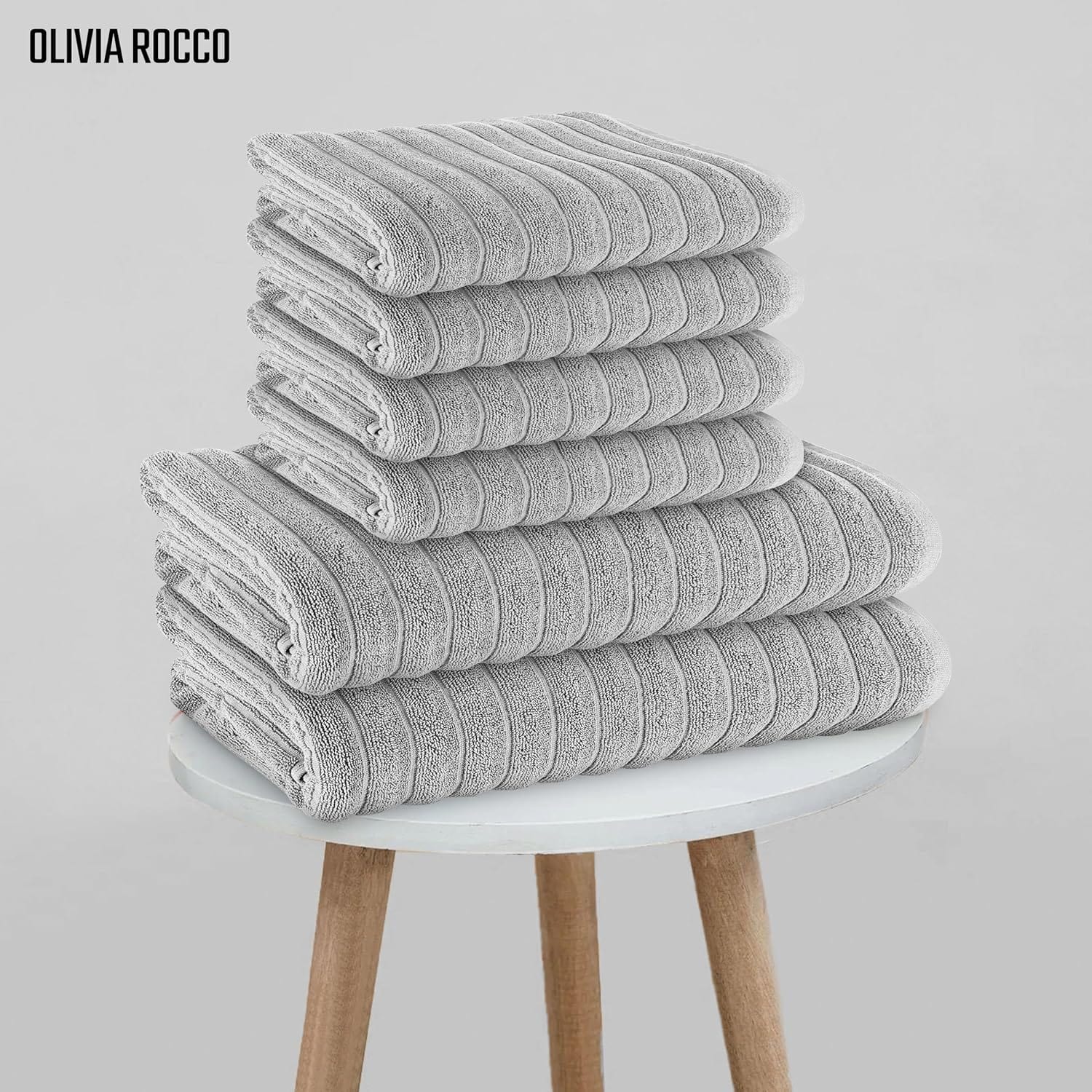 OLIVIA ROCCO Towel Ribbed Towels Sets Range Hydro Cotton Bath linens Towel Wholesale Manchester UK