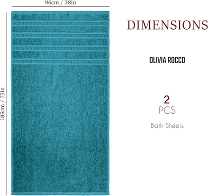 OLIVIA ROCCO Towel Ritz Collection Towel Sets Bale Viscose Stripe Towels Range Highly Absorbent Wholesale Manchester UK