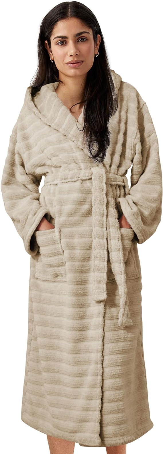 OLIVIA ROCCO Towel S - M / MINK Luxury Hydro Cotton Ribbed Bath Robes Wholesale Manchester UK