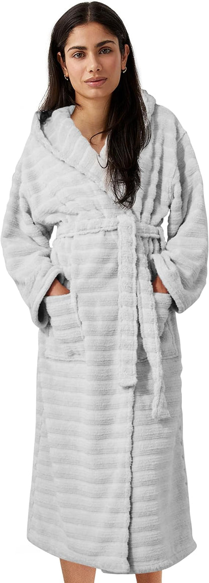 OLIVIA ROCCO Towel S - M / SILVER Luxury Hydro Cotton Ribbed Bath Robes Wholesale Manchester UK
