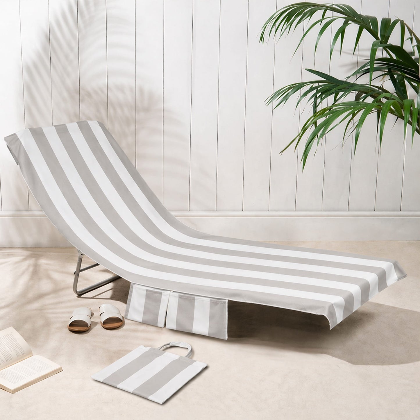 OLIVIA ROCCO Towels STRIPE GREY OLIVIA ROCCO Sun Lounger Beach Towels Wholesale Manchester UK