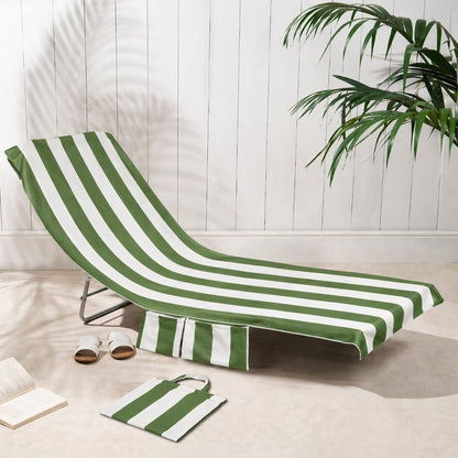 OLIVIA ROCCO Towels STRIPE SAGE OLIVIA ROCCO Sun Lounger Beach Towels Wholesale Manchester UK