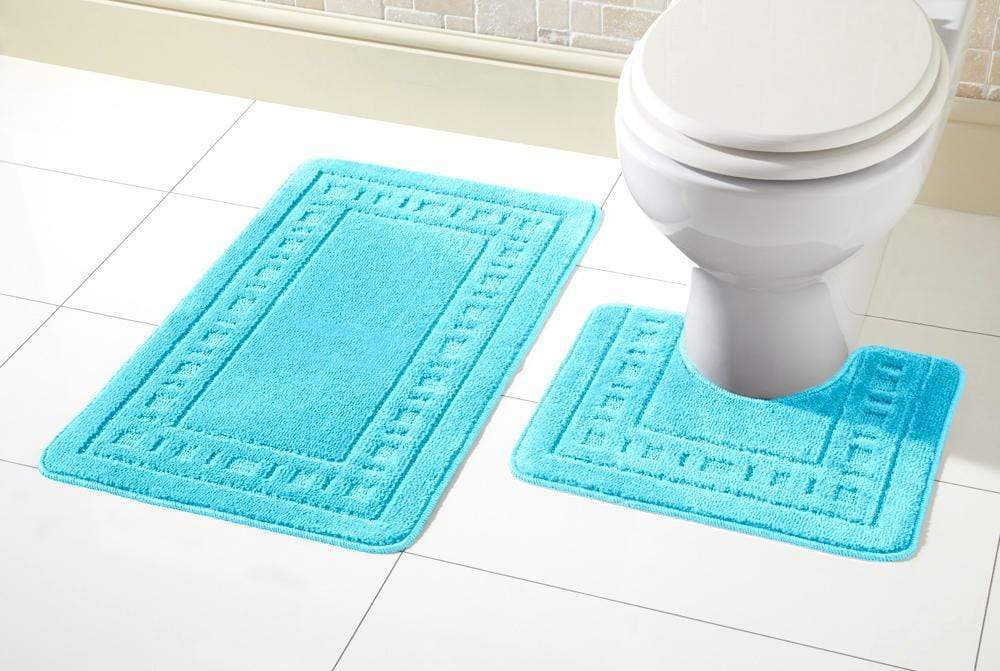 OLIVIA ROCCO basics Bath Mat AQUA Miami Bath Mat Set Wholesale Manchester UK