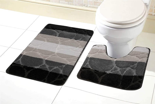 OLIVIA ROCCO basics Bath Mat BLACK Kaya Bath Mat Set Wholesale Manchester UK
