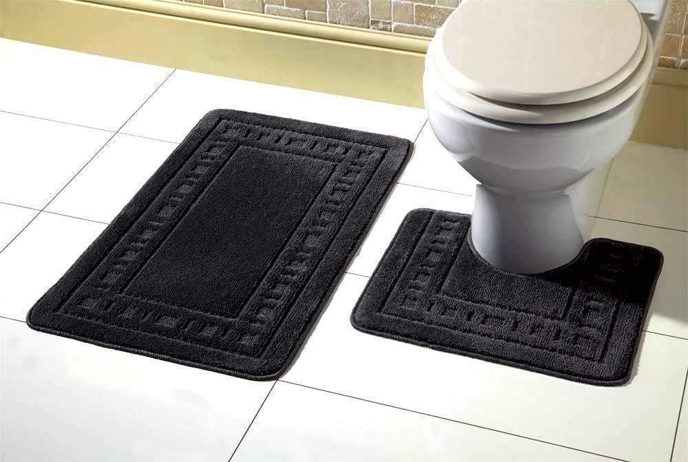 OLIVIA ROCCO basics Bath Mat BLACK Miami Bath Mat Set Wholesale Manchester UK