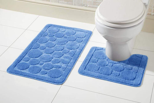 OLIVIA ROCCO basics Bath Mat BLUE Cali Bath Mat Set Wholesale Manchester UK