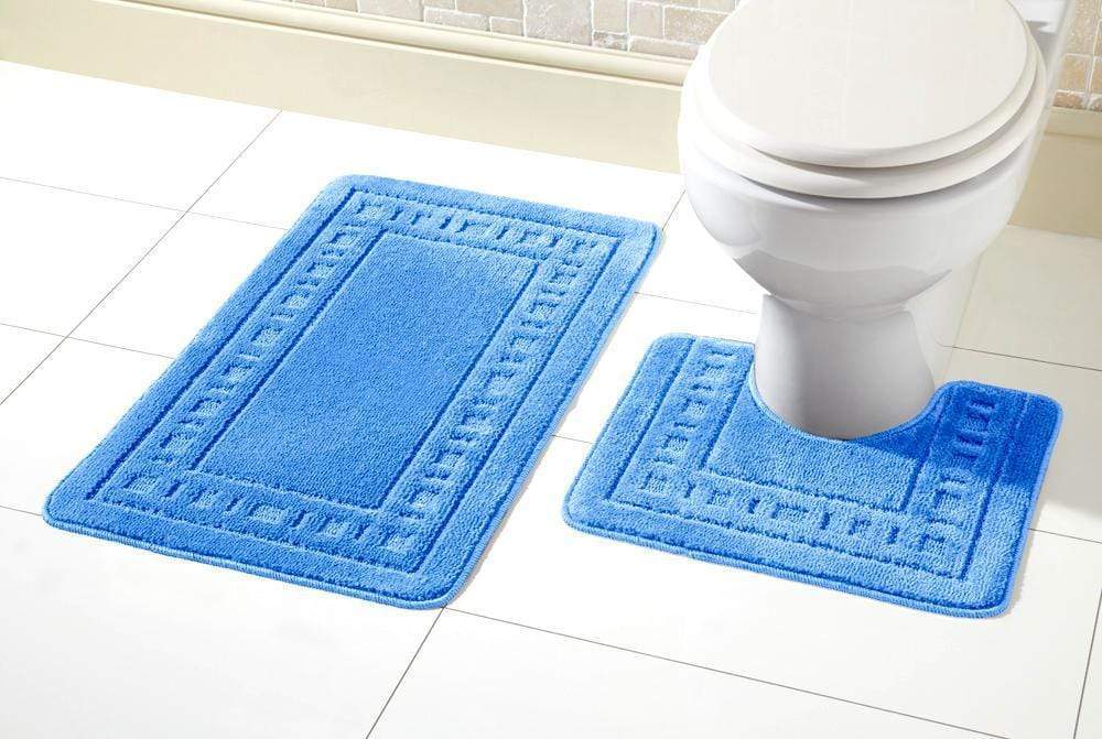OLIVIA ROCCO basics Bath Mat BLUE Miami Bath Mat Set Wholesale Manchester UK