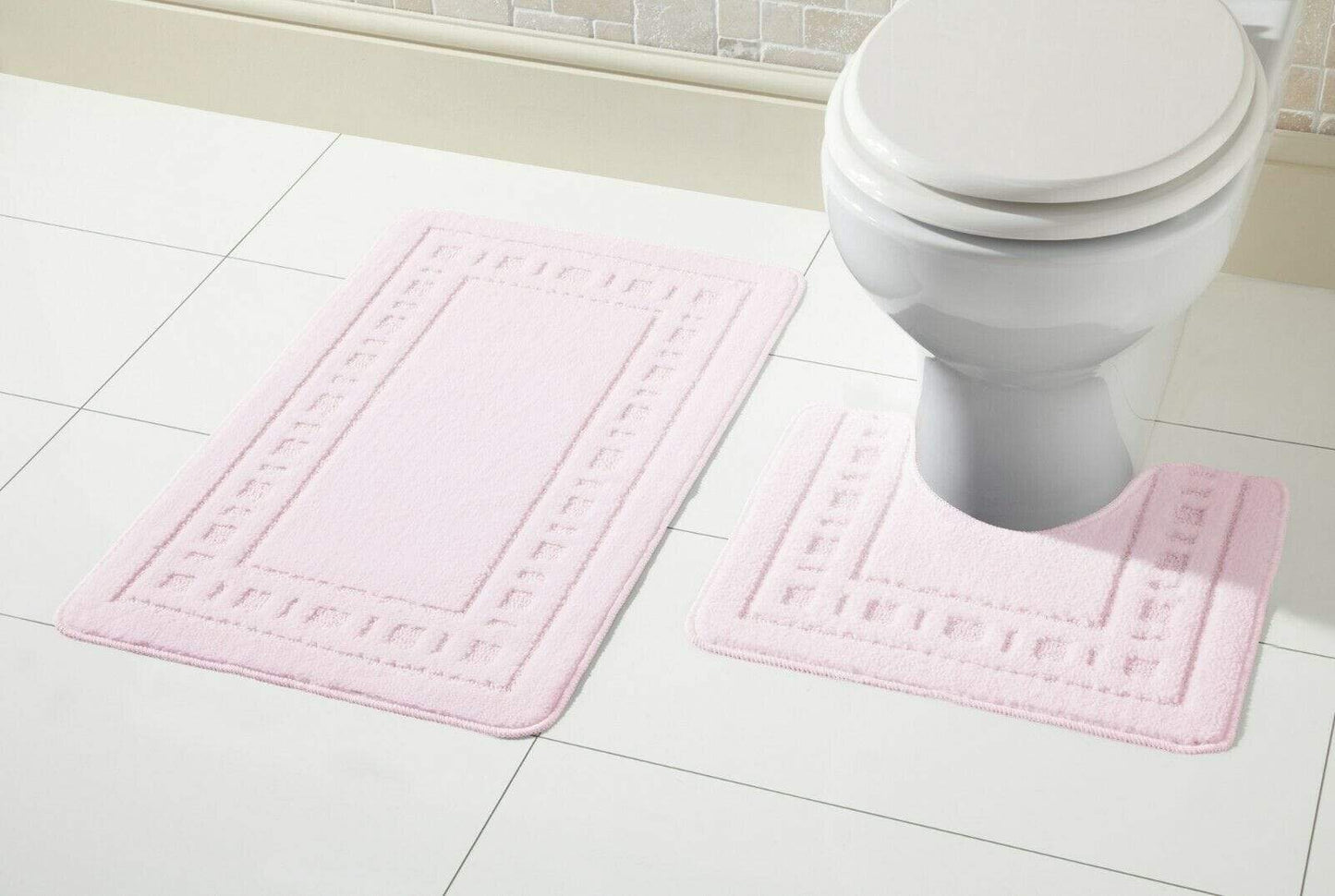 OLIVIA ROCCO basics Bath Mat BLUSH PINK Miami Bath Mat Set Wholesale Manchester UK