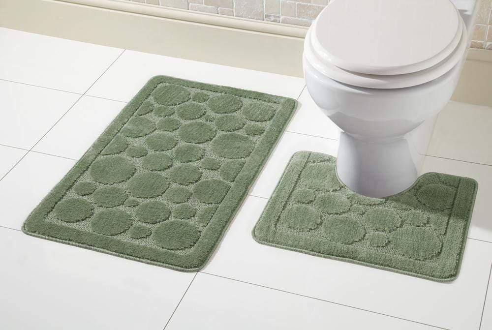 OLIVIA ROCCO basics Bath Mat FORREST GREEN Cali Bath Mat Set Wholesale Manchester UK