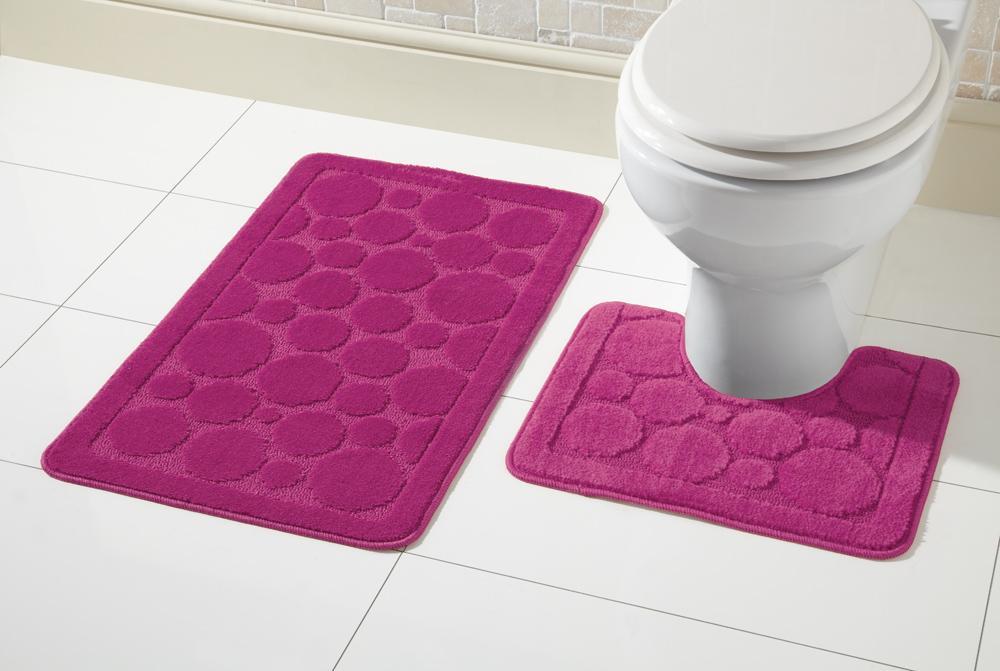 OLIVIA ROCCO basics Bath Mat HOT PINK Cali Bath Mat Set Wholesale Manchester UK
