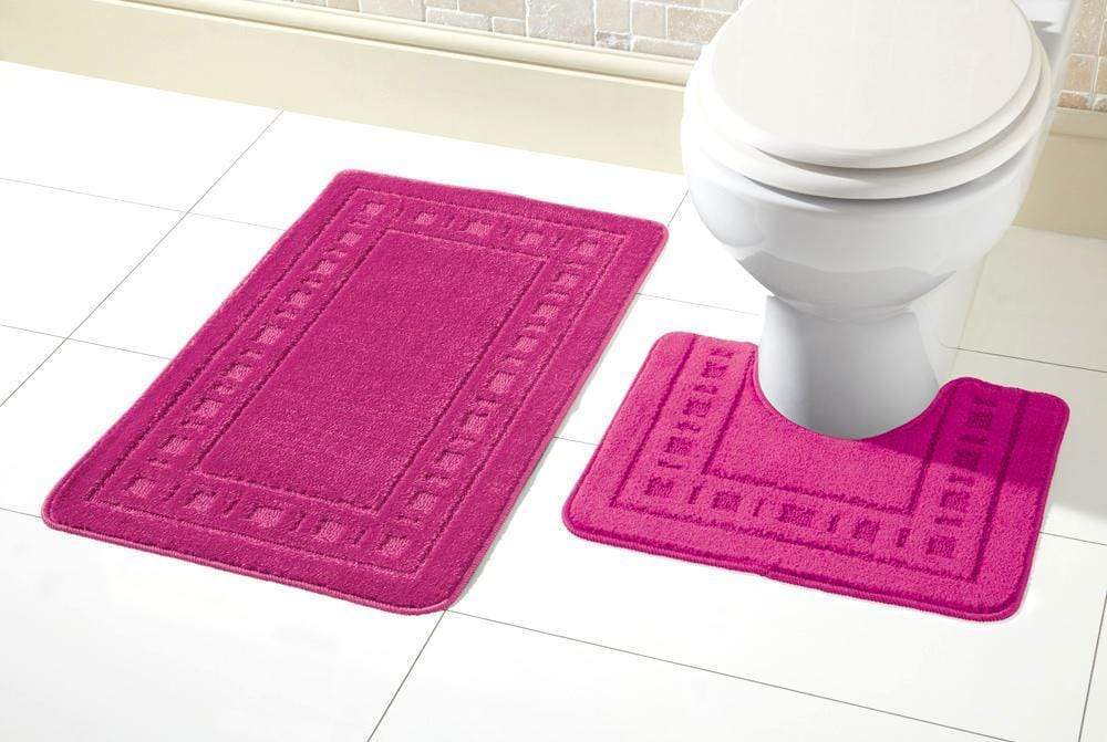 OLIVIA ROCCO basics Bath Mat HOT PINK Miami Bath Mat Set Wholesale Manchester UK