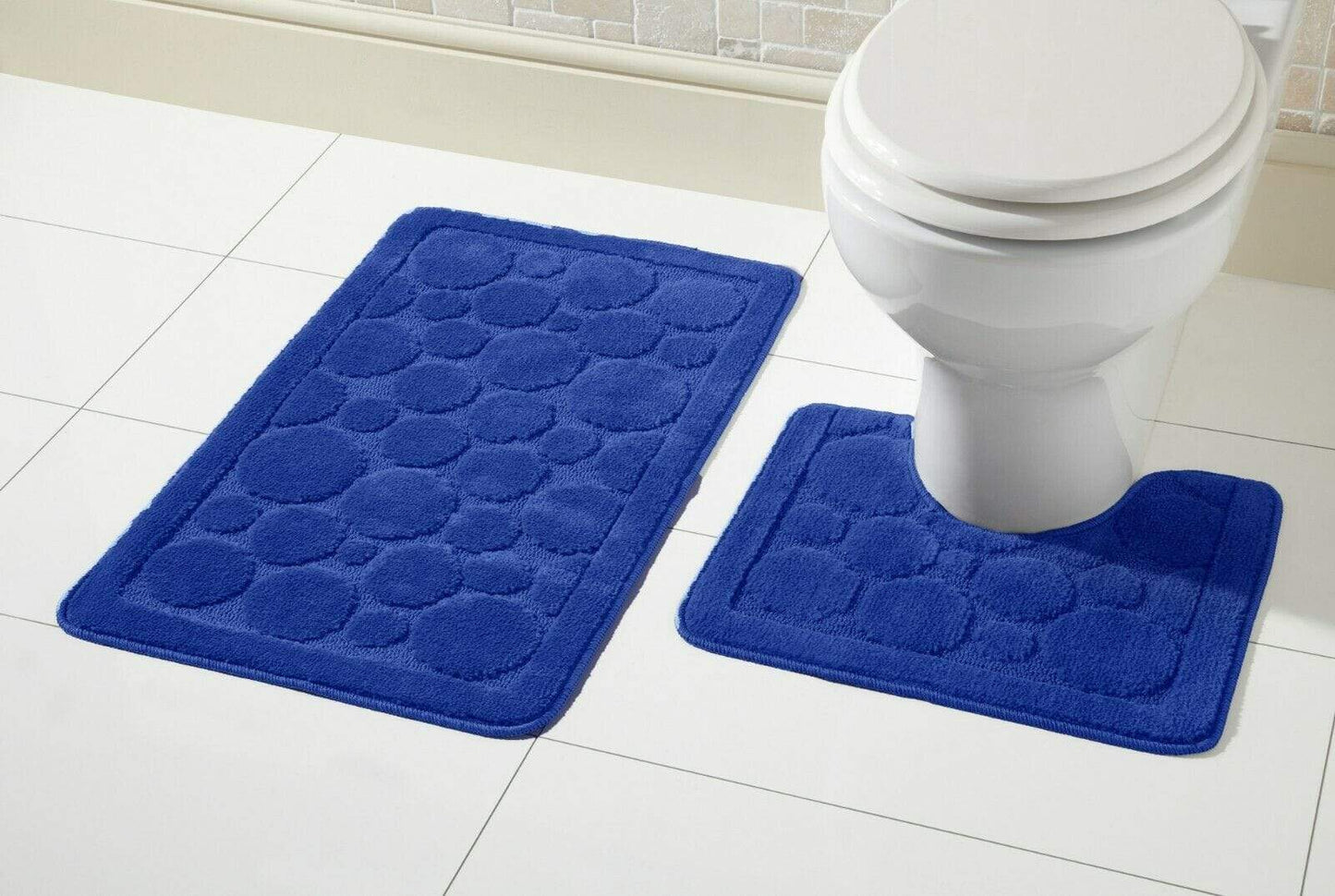 OLIVIA ROCCO basics Bath Mat NAVY Cali Bath Mat Set Wholesale Manchester UK