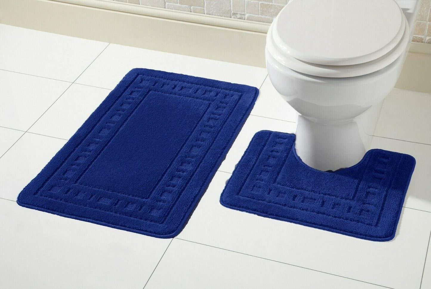 OLIVIA ROCCO basics Bath Mat NAVY Miami Bath Mat Set Wholesale Manchester UK