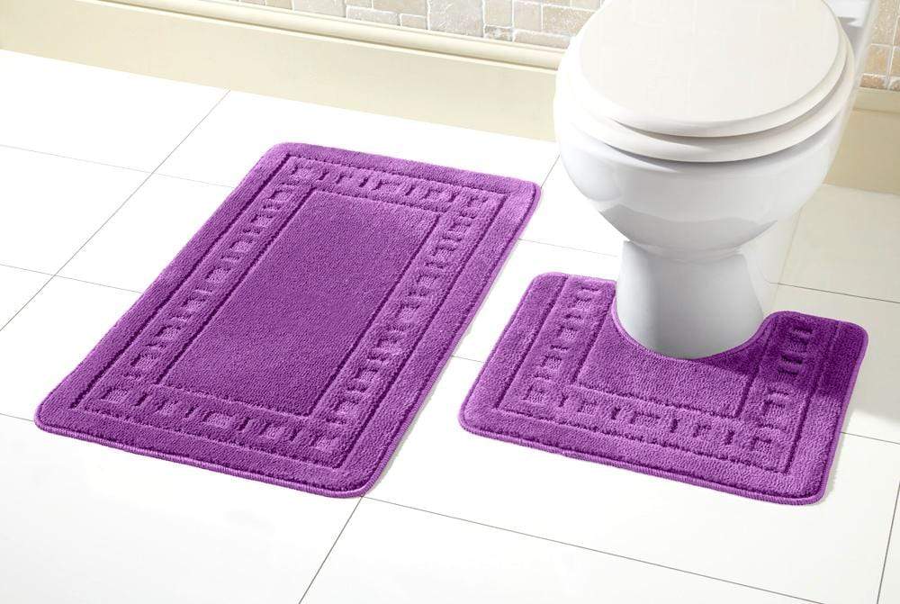 OLIVIA ROCCO basics Bath Mat PURPLE Miami Bath Mat Set Wholesale Manchester UK
