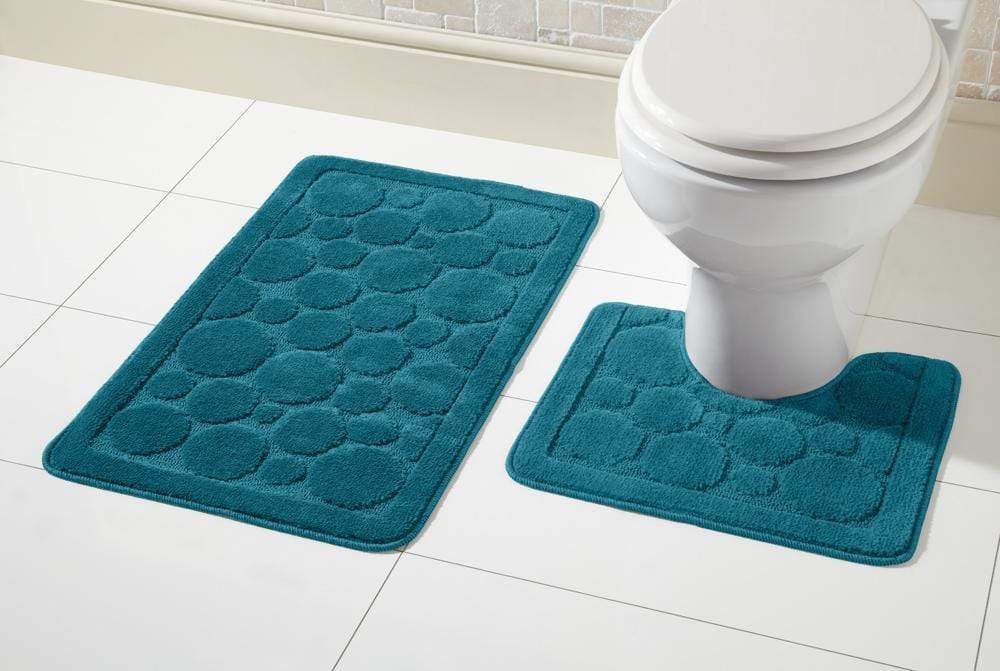 OLIVIA ROCCO basics Bath Mat TEAL Cali Bath Mat Set Wholesale Manchester UK