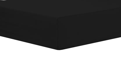 OLIVIA ROCCO basics Fitted Sheet SINGLE / BLACK Basics Fitted Sheet Wholesale Manchester UK