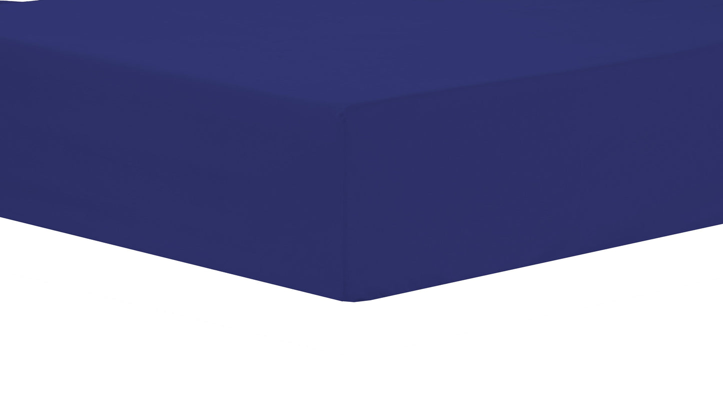 OLIVIA ROCCO basics Fitted Sheet SINGLE / BLUE Basics Fitted Sheet Wholesale Manchester UK
