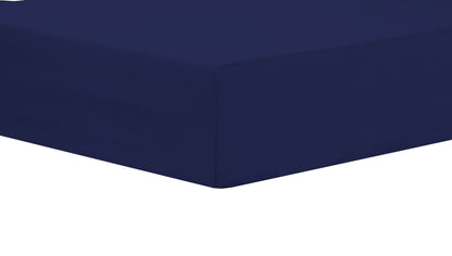 OLIVIA ROCCO basics Fitted Sheet SINGLE / NAVY Basics Fitted Sheet Wholesale Manchester UK