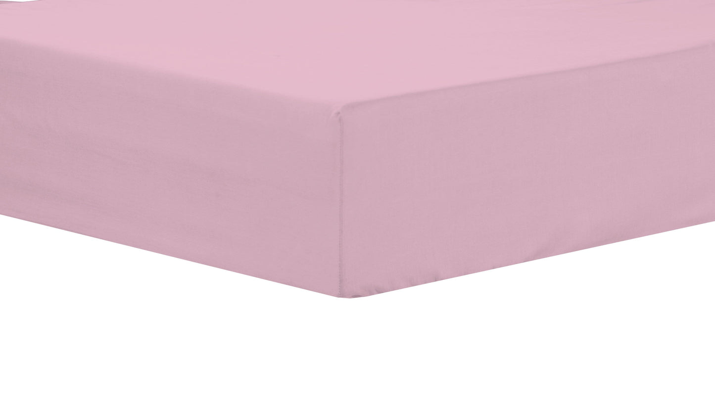 OLIVIA ROCCO basics Fitted Sheet SINGLE / PINK Basics Fitted Sheet Wholesale Manchester UK