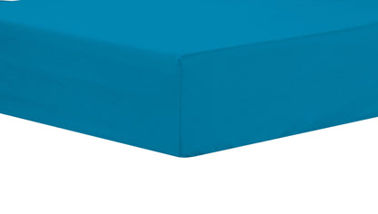 OLIVIA ROCCO basics Fitted Sheet SINGLE / TEAL Basics Fitted Sheet Wholesale Manchester UK