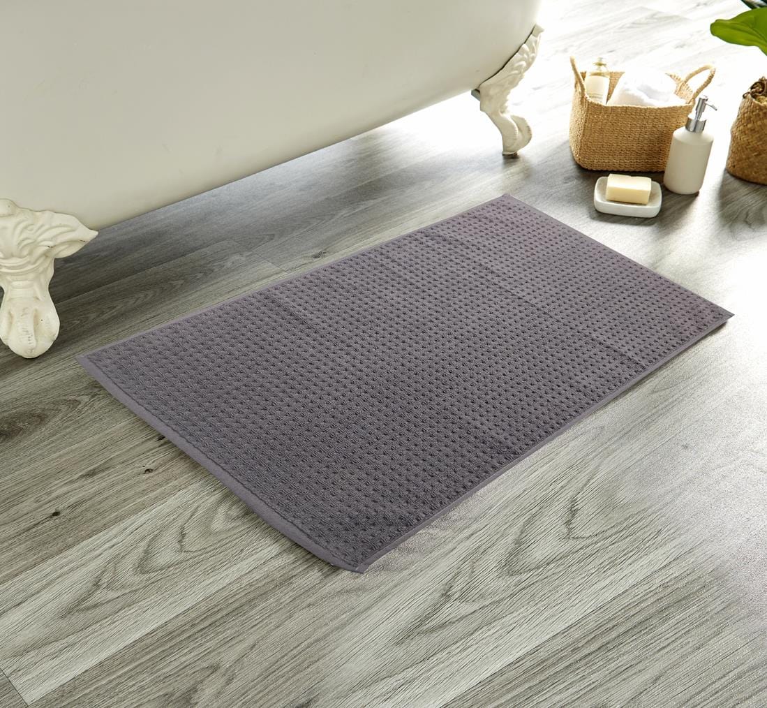 OLIVIA ROCCO Bath Mat CHARCOAL / 50 x 80 cm Luxe Deep Cotton Pile Bathmats, Wonderfully Soft Bathroom Mat Wholesale Manchester UK