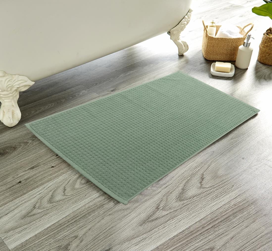 OLIVIA ROCCO Bath Mat DUCK EGG / 50 x 80 cm Luxe Deep Cotton Pile Bathmats, Wonderfully Soft Bathroom Mat Wholesale Manchester UK