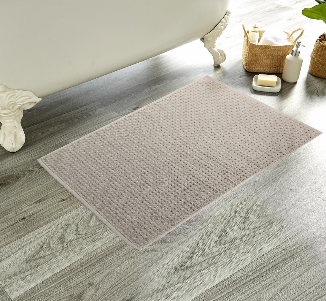 OLIVIA ROCCO Bath Mat MINK / 50 x 80 cm Luxe Deep Cotton Pile Bathmats, Wonderfully Soft Bathroom Mat Wholesale Manchester UK