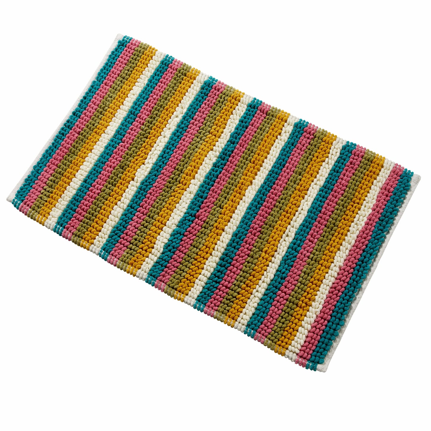 OLIVIA ROCCO Bath Mat MULTI STRIPE Padstow Stripe Bathmat Wholesale Manchester UK