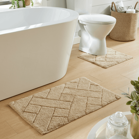 OLIVIA ROCCO Bath Mat NATURAL Bali Bath Mat & Pedestal Set Wholesale Manchester UK