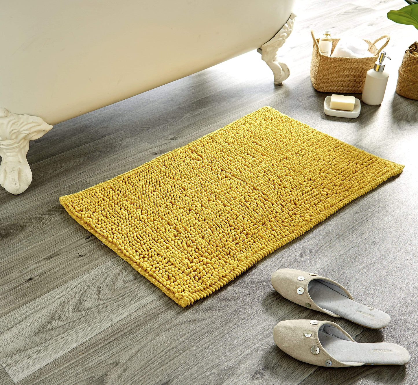 OLIVIA ROCCO Bath Mat OCHRE Pebbles Micro Bobble Bath Mat Wholesale Manchester UK