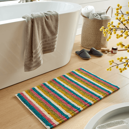 OLIVIA ROCCO Bath Mat Padstow Stripe Bathmat Wholesale Manchester UK