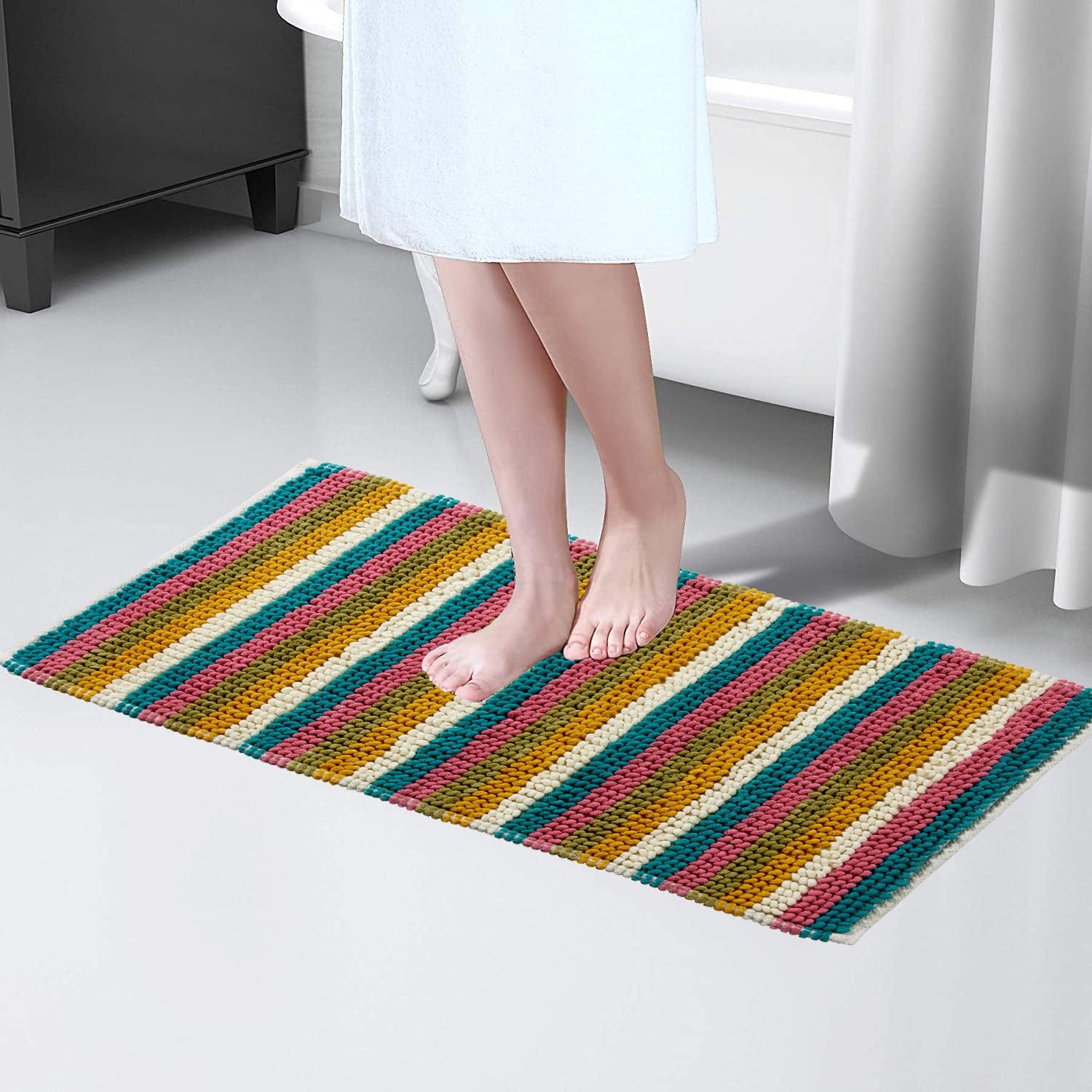 OLIVIA ROCCO Bath Mat Padstow Stripe Bathmat Wholesale Manchester UK