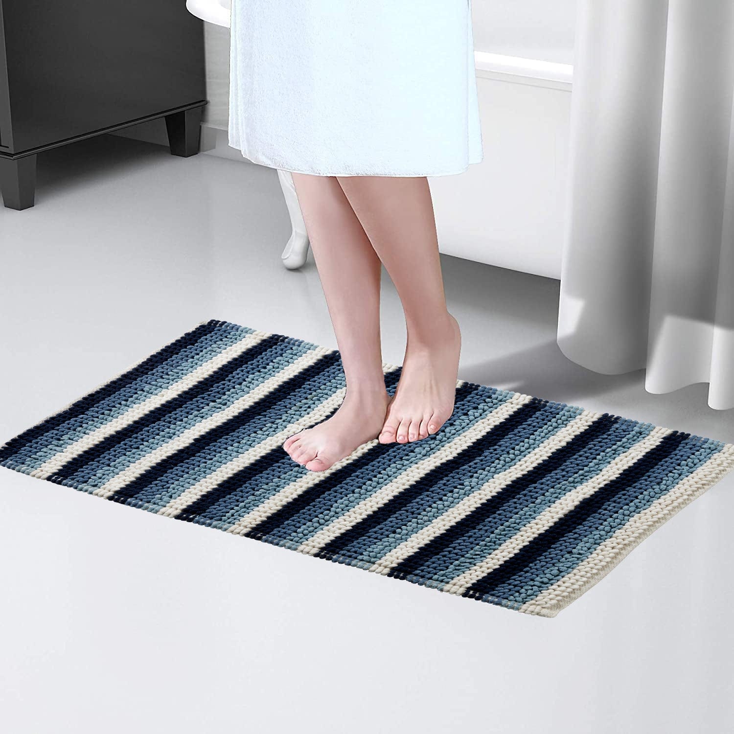 OLIVIA ROCCO Bath Mat Padstow Stripe Bathmat Wholesale Manchester UK