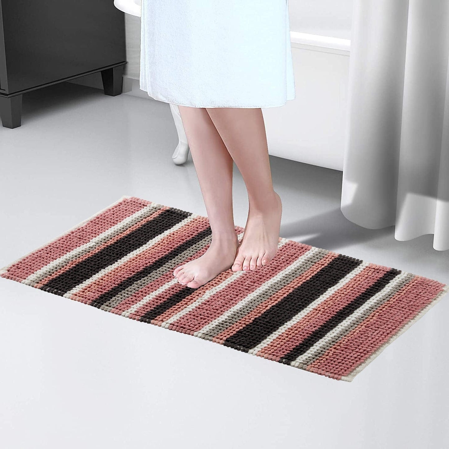 OLIVIA ROCCO Bath Mat Padstow Stripe Bathmat Wholesale Manchester UK