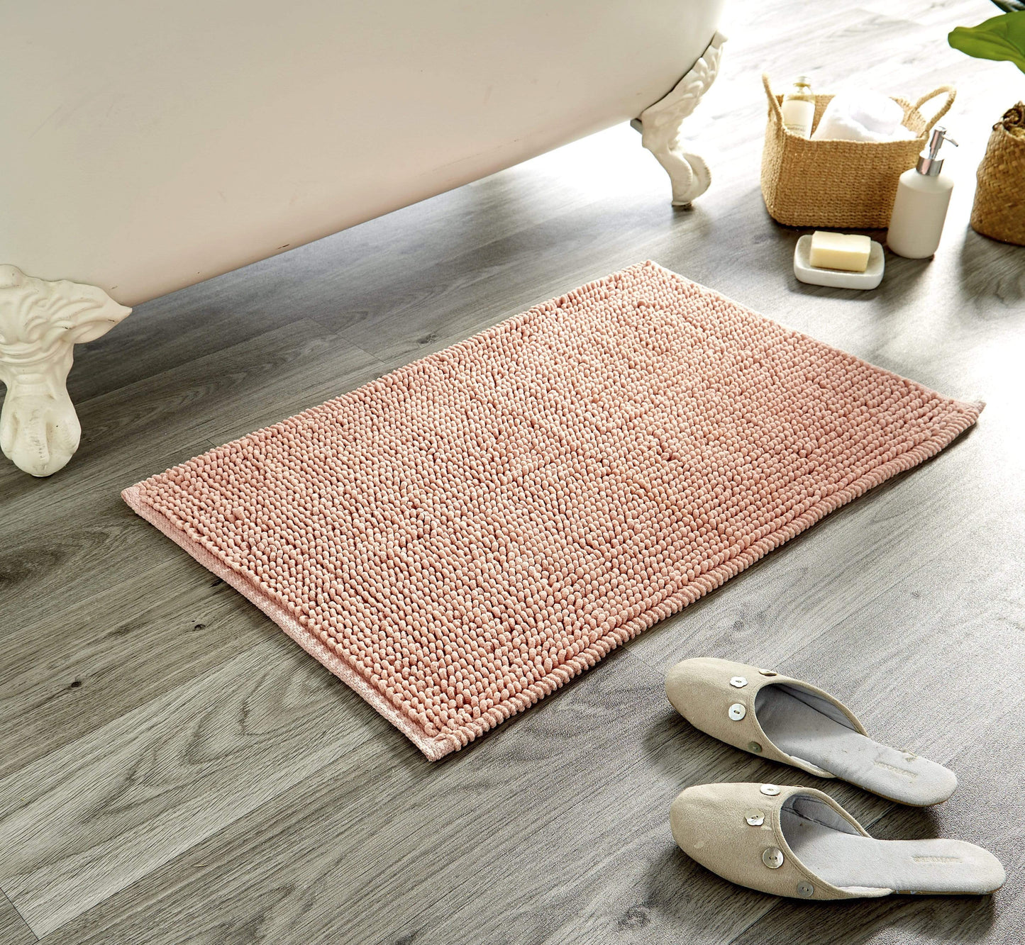 OLIVIA ROCCO Bath Mat PINK Pebbles Micro Bobble Bath Mat Wholesale Manchester UK