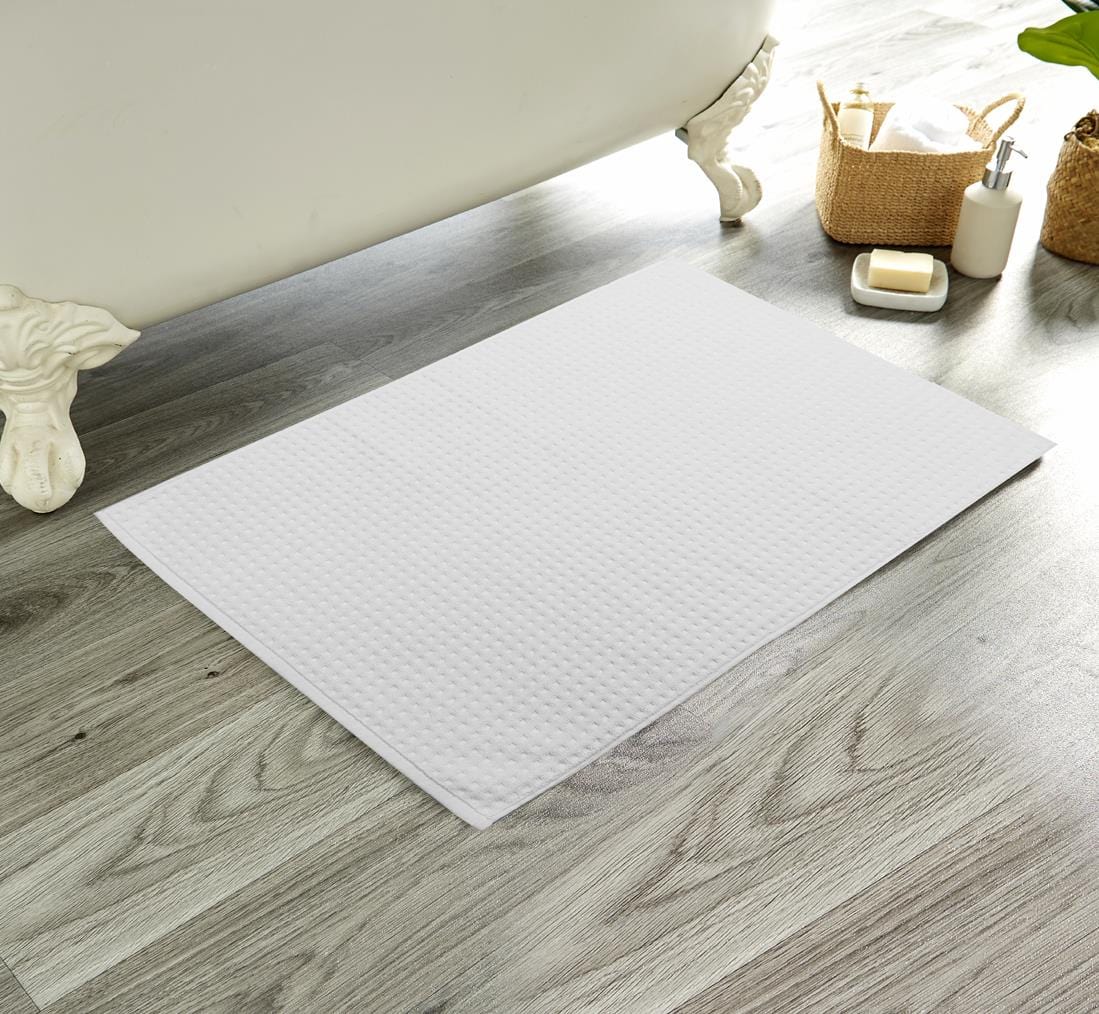 OLIVIA ROCCO Bath Mat SILVER / 50 x 80 cm Luxe Deep Cotton Pile Bathmats, Wonderfully Soft Bathroom Mat Wholesale Manchester UK