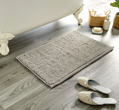 OLIVIA ROCCO Bath Mat SILVER Pebbles Micro Bobble Bath Mat Wholesale Manchester UK