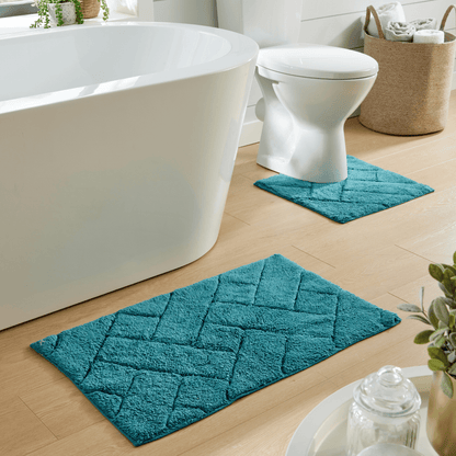 OLIVIA ROCCO Bath Mat TEAL Bali Bath Mat & Pedestal Set Wholesale Manchester UK