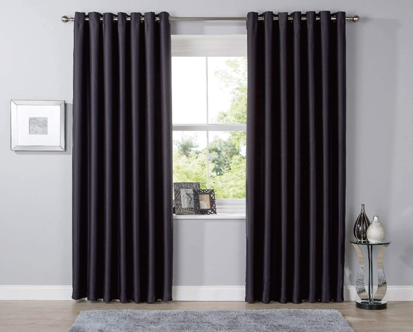 OLIVIA ROCCO Curtain 46” x 54” / BLACK Blackout Curtains Wholesale Manchester UK