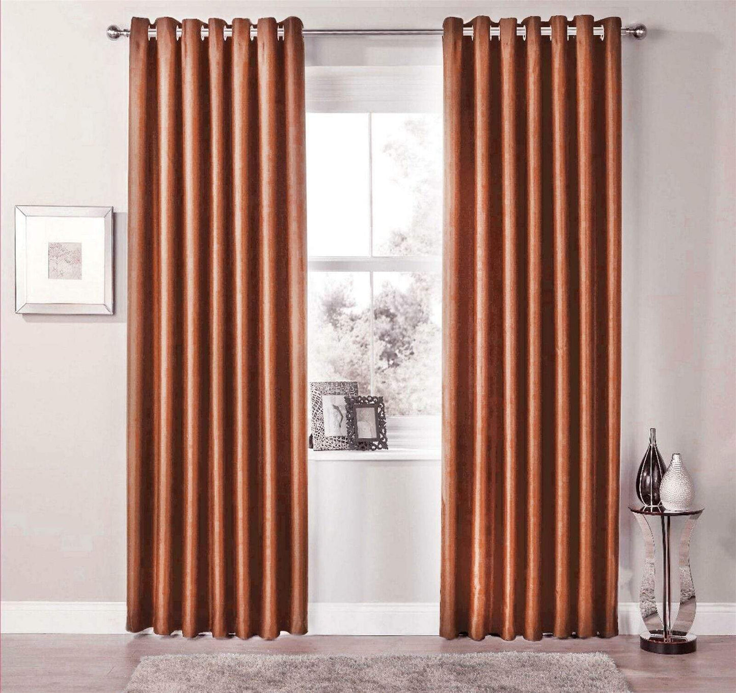 OLIVIA ROCCO Curtain 46” x 54” / RUST Blackout Curtains Wholesale Manchester UK