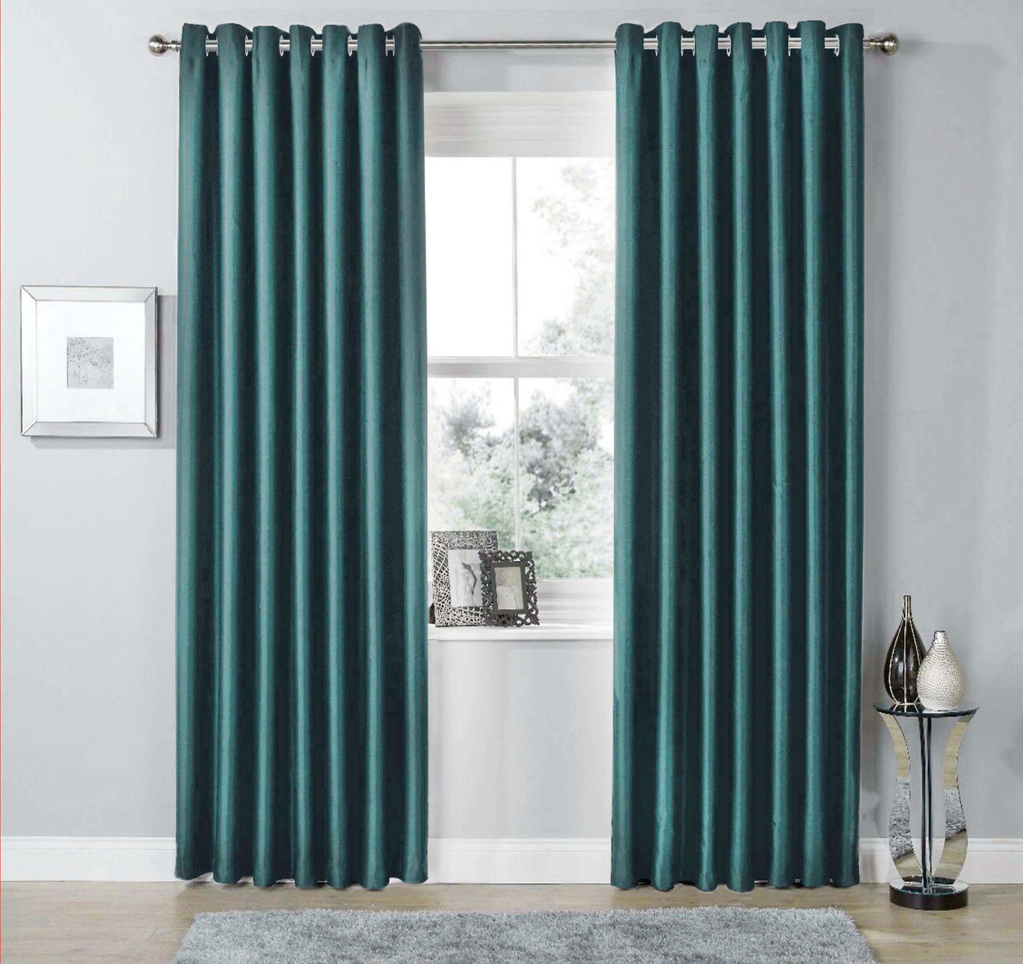 OLIVIA ROCCO Curtain 46” x 54” / TEAL Blackout Curtains Wholesale Manchester UK