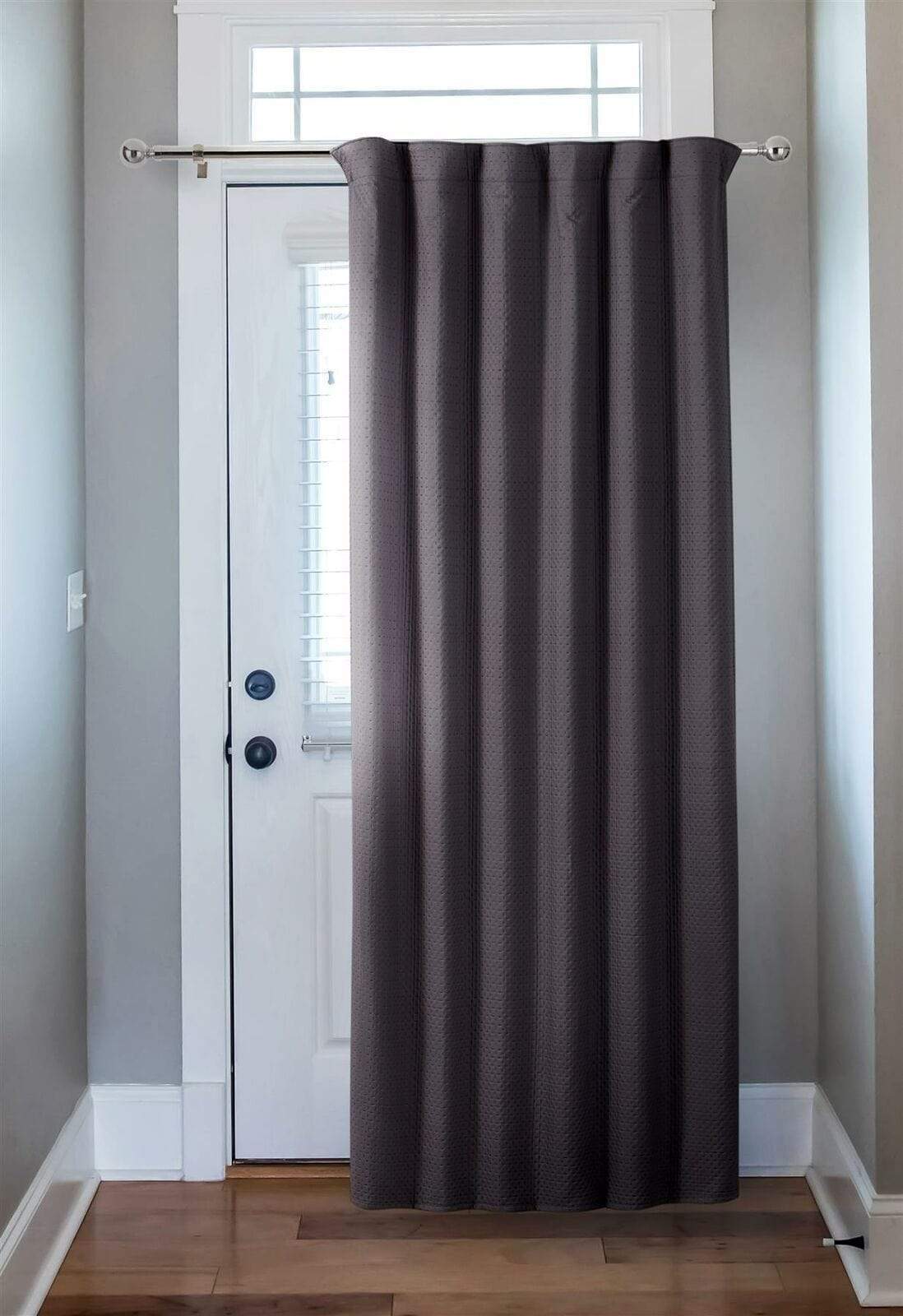 OLIVIA ROCCO Curtain BLACK Capri Thermal Door Curtain Wholesale Manchester UK
