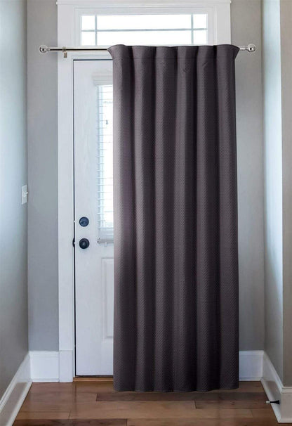 OLIVIA ROCCO Curtain BLACK Capri Thermal Door Curtain Wholesale Manchester UK