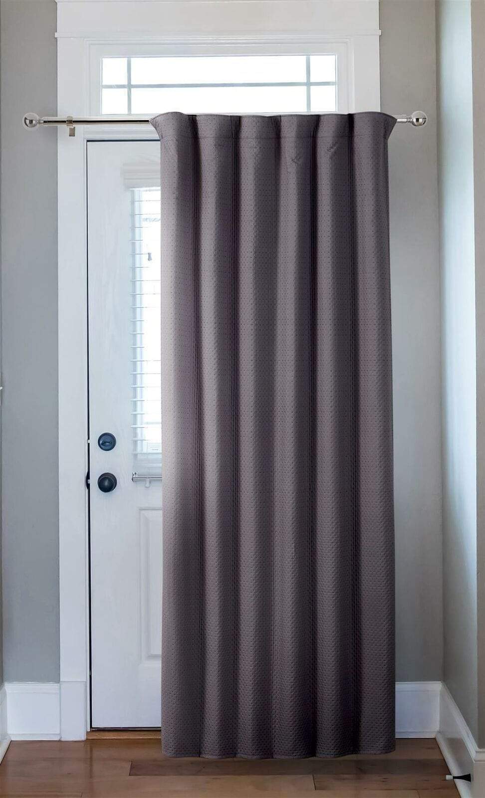 OLIVIA ROCCO Curtain CHARCOAL Capri Thermal Door Curtain Wholesale Manchester UK