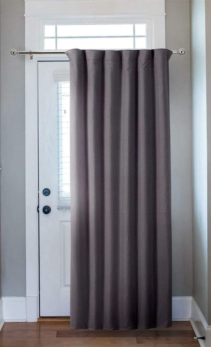 OLIVIA ROCCO Curtain CHARCOAL Capri Thermal Door Curtain Wholesale Manchester UK